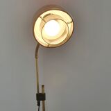 Scandinavian floor lamp gilded and black, 1970