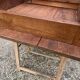 Farmhouse dining table for meals, made of solid oak, 1 drawer, 1950, 180x74cm.