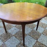 Scandinavian design round table in teak