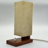 Scandinavian teak and acrylic granite desk lamp, 1950s