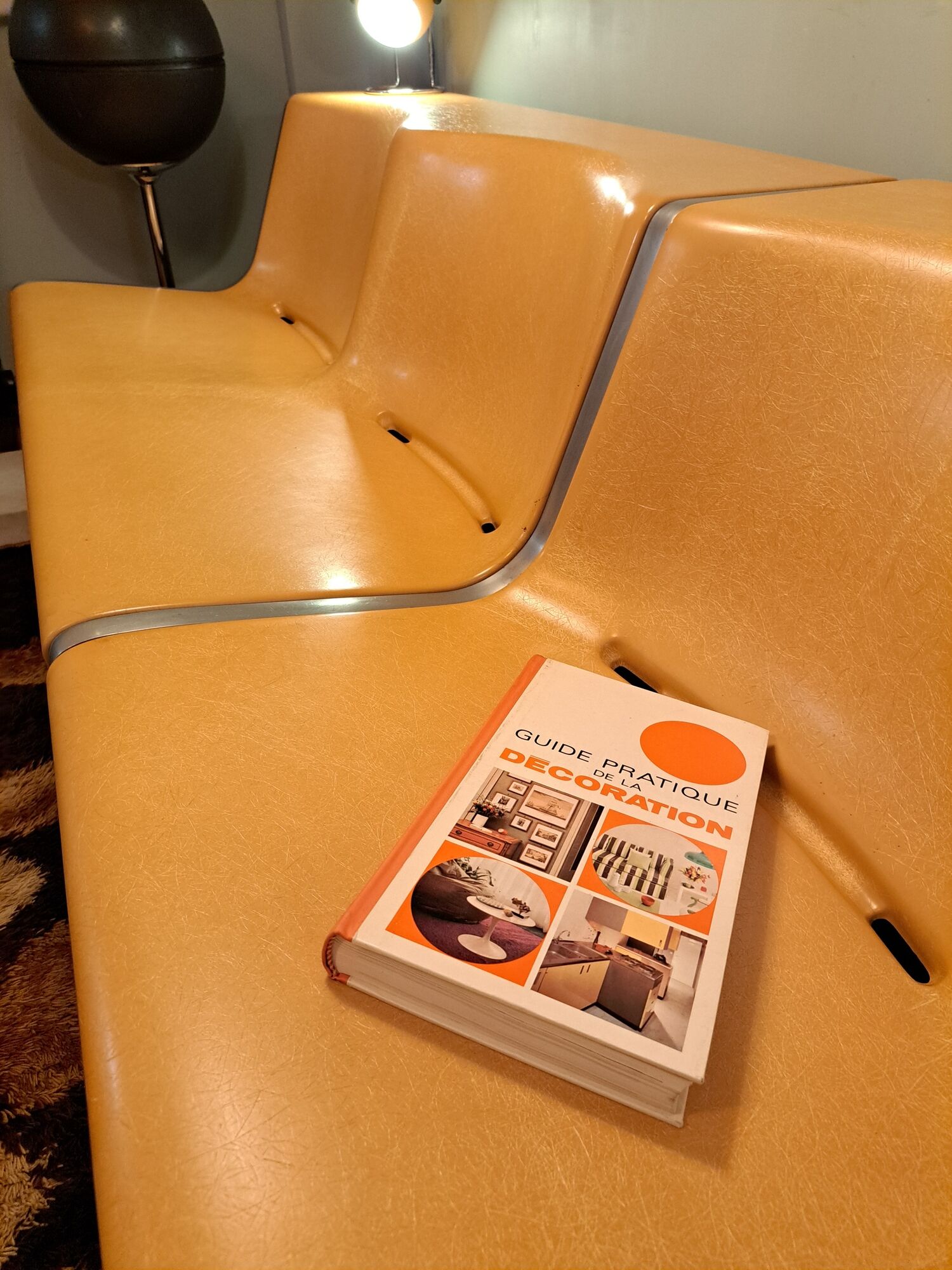 Friso Kramer 4-seater bench for Wilkhahan 60-70's