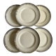 Assiette liseré platine vintage