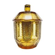 Art Deco oroplastic candy dish from Moser, Czechoslovakia, 1930s