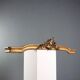 Golden wooden cornice with rocaille carving