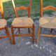 6 Old Straw Chairs