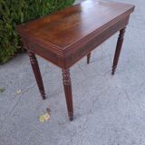 19th century mahogany games table, console