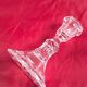Pair of vintage glass candlesticks in clear glass