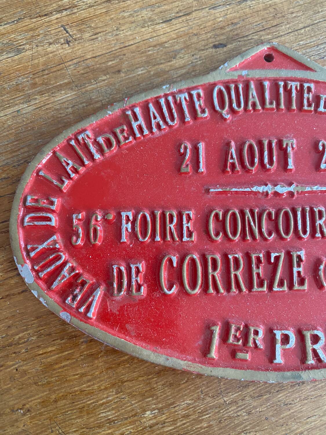 Agricultural competition plaque