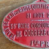 Agricultural competition plaque