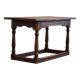 Desk / Dining table by Danish cabinetmaker in oak, baroque style, 1970s