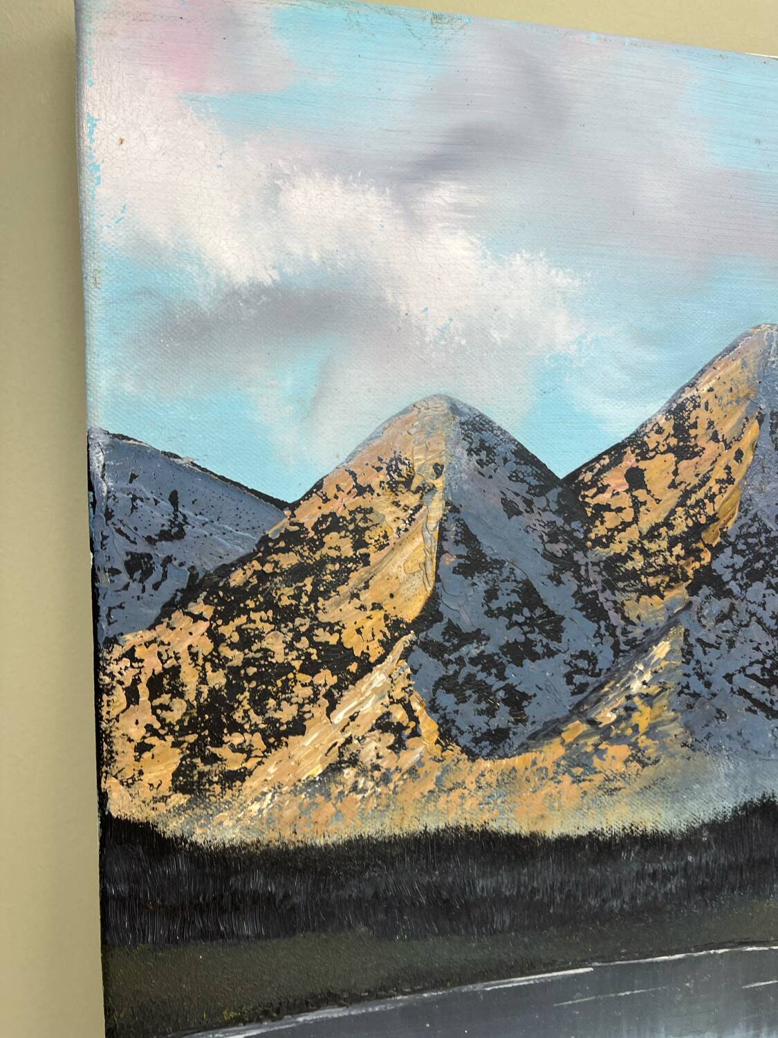 Huile sur toile Paysage de montagne
