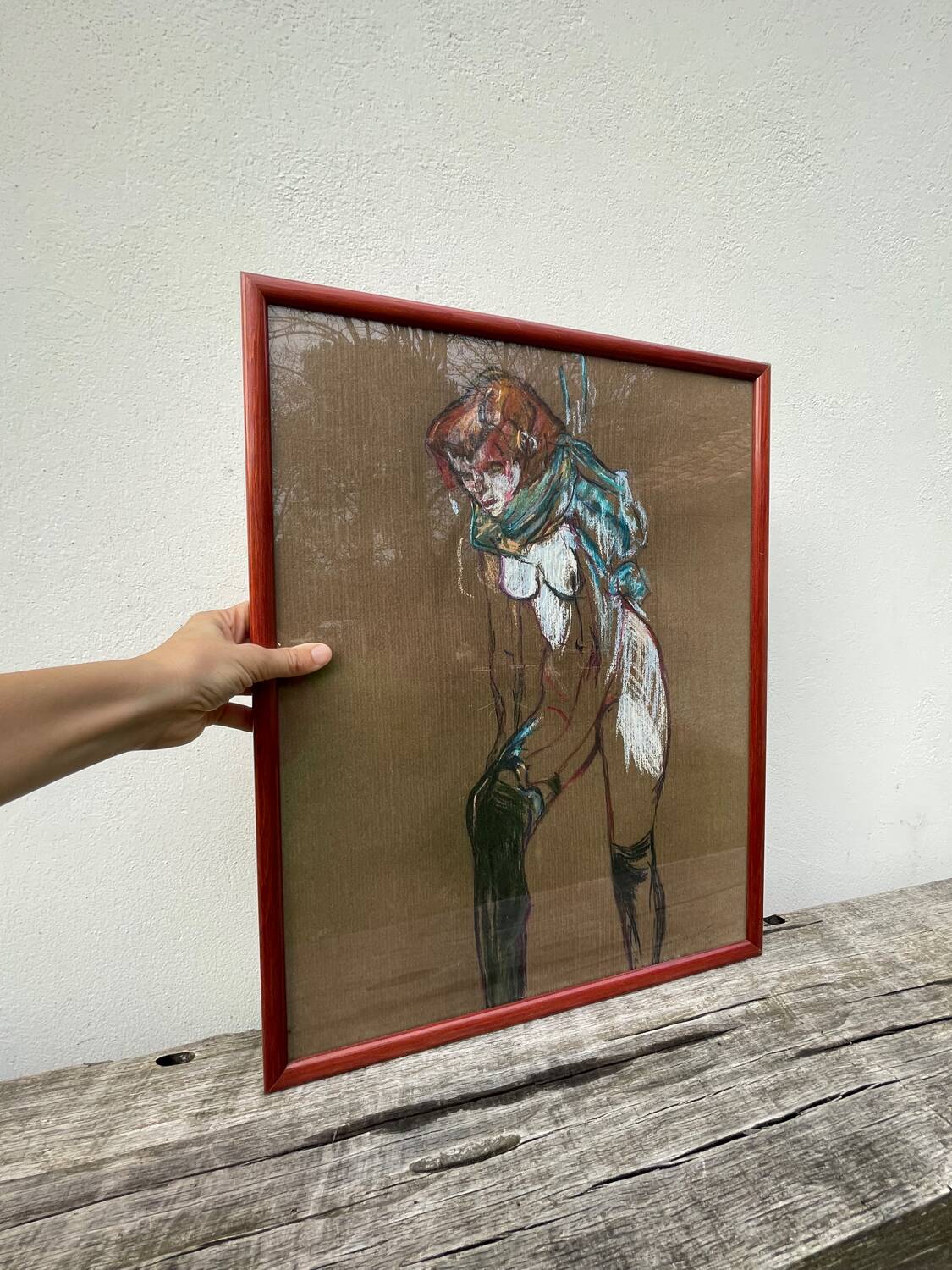 Pastel drawing of a nude