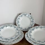 Ensemble de 6 assiettes creuses en faïence de Maastricht modèle Clara