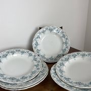Ensemble de 6 assiettes creuses en faïence de Maastricht modèle Clara