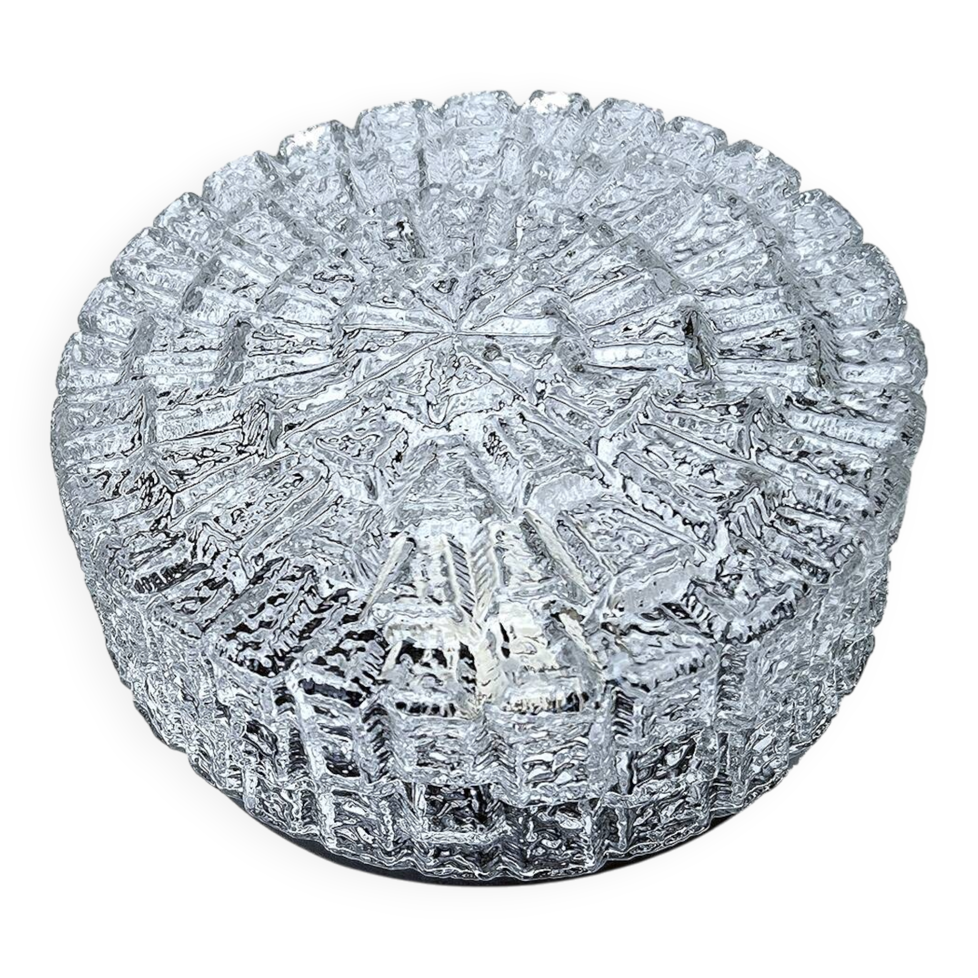 Vintage Brutalist Glass Sconce