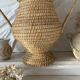 Straw amphora in Burgundy style 35 cm, French wickerwork.