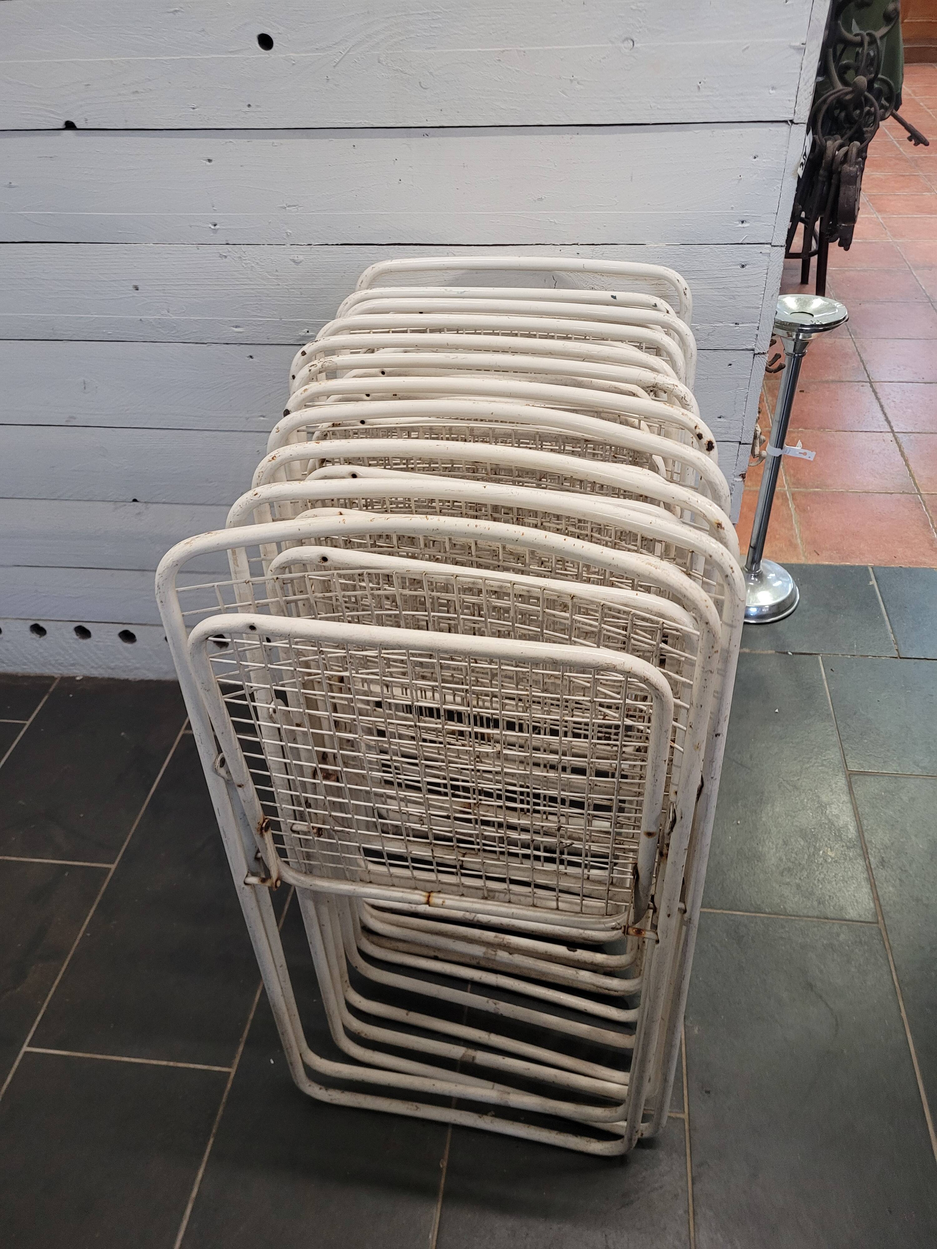 11 folding chairs, Ted Net by Niels Gammelgaard from the 70s