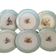 Set of 6 Dessert Plates Stamped "Orchies Moulin des Loup", Model St Hubert