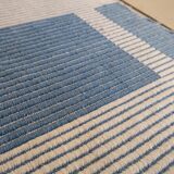 Tapis Vintage Dhurri Indien en Coton (141cm x 193cm), Années 1970, Élégance