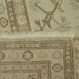 Hand-Knotted Persian One of a Kind 1970s 200 cm x 264 cm Beige Wool Carpet