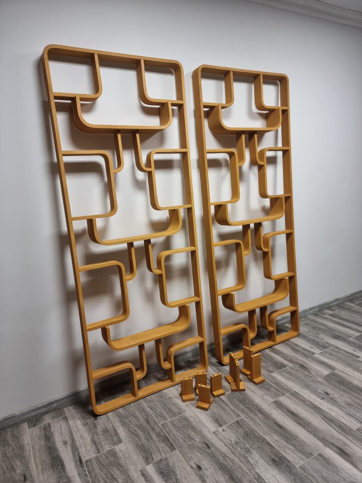 Paravents par Ludvik Volak pour Drevopodnik Holesov, années 1950, ensemble de 2.