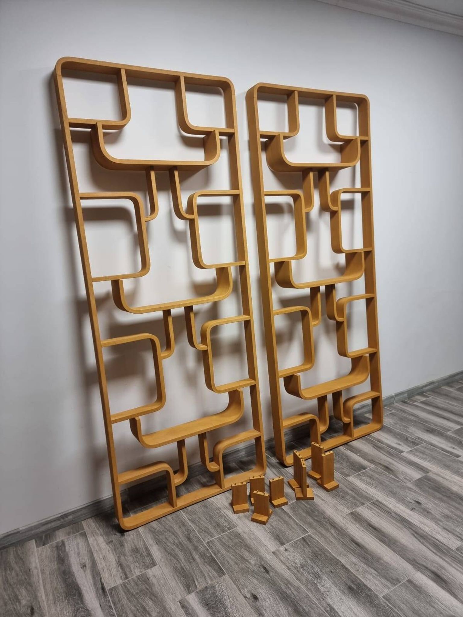 Room Dividers by Ludvik Volak for Drevopodnik Holesov, 1950s, Set of 2