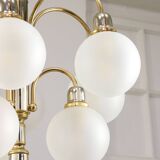 Vintage Orion Brass Ball Chandelier: Mid-Century Modern Sputnik Lighting
