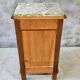 Antique Art Deco bedside table, oak entrance table with marble top