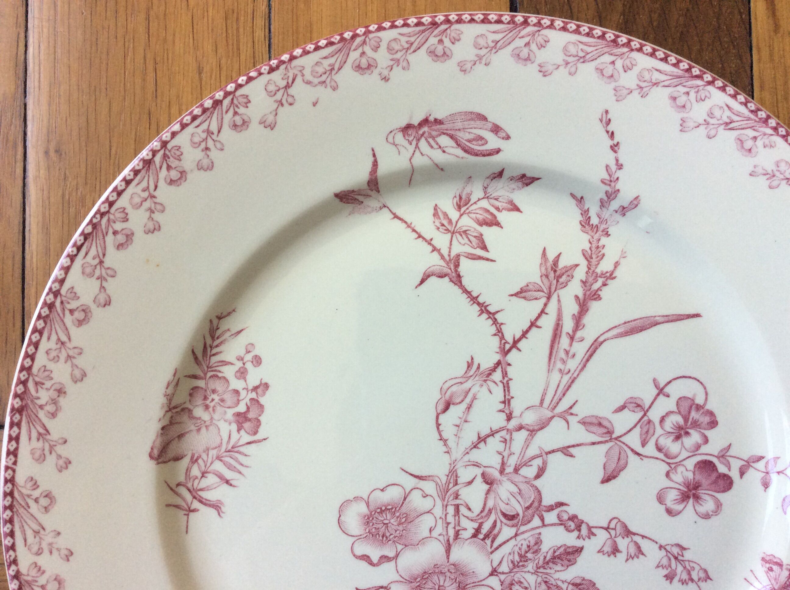 Series of 9 old flat plates Iron Land