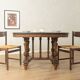 Table à manger antique de la période Gründerzeit, vers 1880, en chêne massif.
