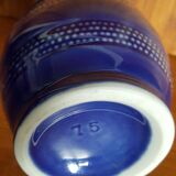Vintage pitcher blue pattern blue peas 75cl