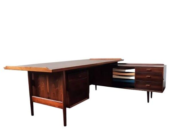 Bureau de direction en palissandre par Arne Vodder pour Sibast Møbelfabrik, Danemark, années 1950 ou 1960 - Bon état sur Selency