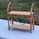 Double wall shelf in bamboo and rattan from the 70s