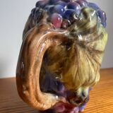 Italian barbotine grape pitcher
