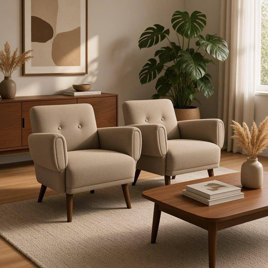Ensemble de 2 fauteuils/canapés gris vintage