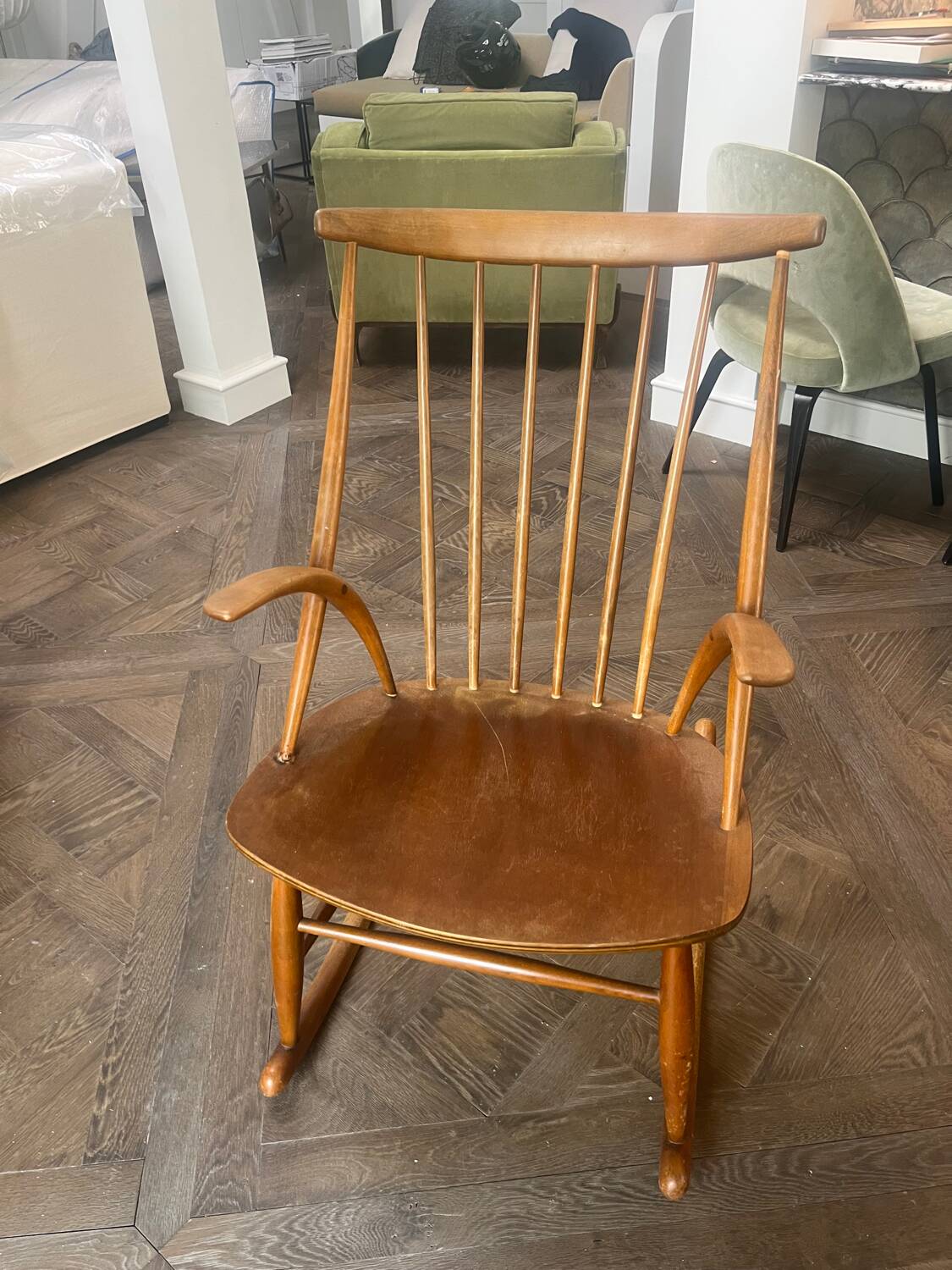 Wooden rocking chair