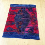 Original scandinavian rya rug by oili mäki for finnrya oy ab, finland