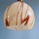 Duo de suspensions Art Déco en opaline marbrée, années 1920-30