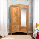 Parisian art deco hotel wardrobe in solid raw oak 1930