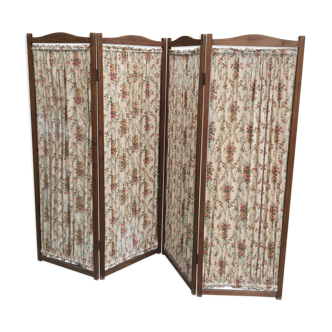 Screen vintage wood & fabric flower 1940