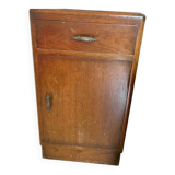 Meuble métier chevet industriel bois estampillé