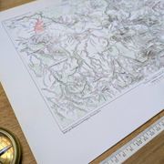 Dresden and Saxon Switzerland, original map printed in 1879.