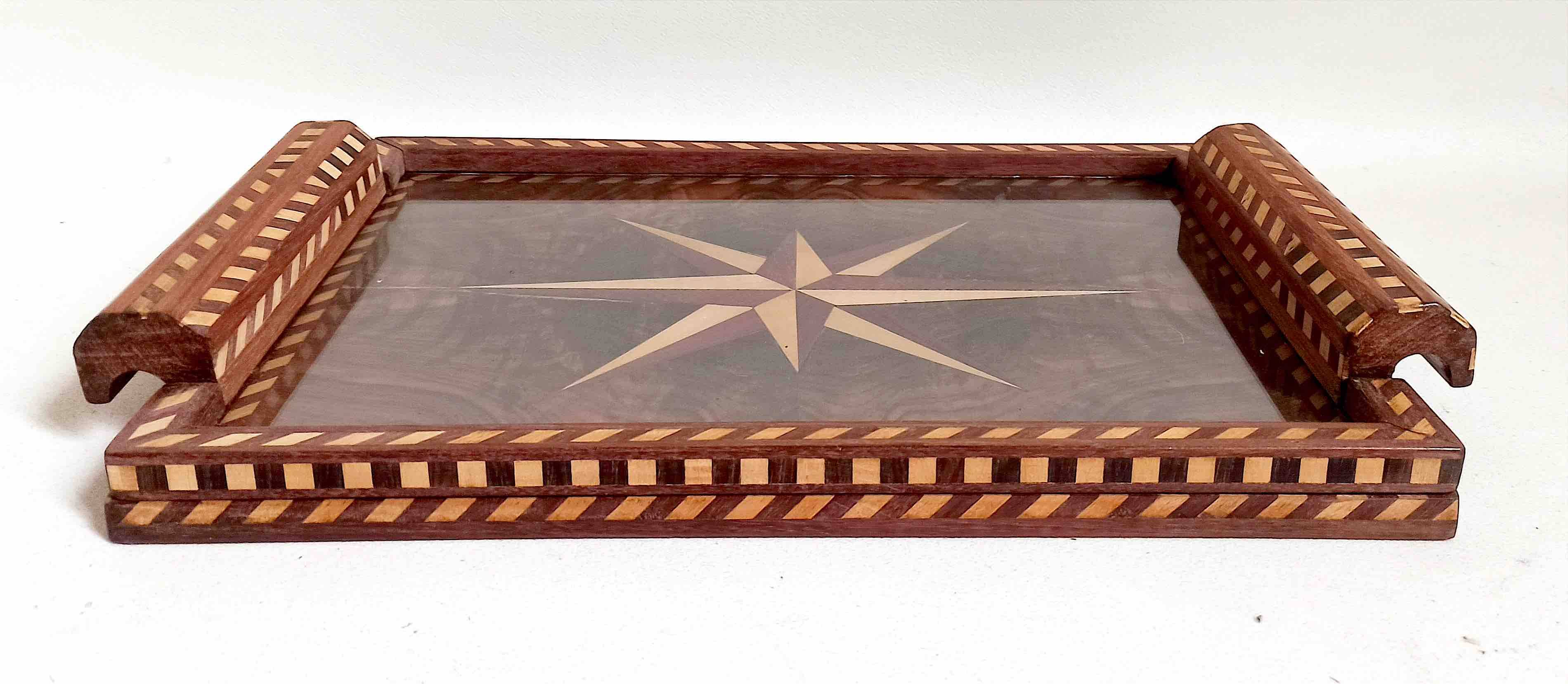 Art Deco marquetry tray