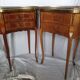 Pair of bedside tables "bean" style louis XV marked