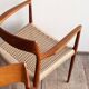Chaises de Salle à Manger Danoises  Modèle 57 en Teck, Niels O. Møller,  JL Mollers, Ensemble de 6