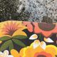 Flower sunbed long chair, vintage 70s, folding