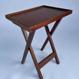 Pair of small wooden folding tables 1970
