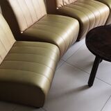 Modular sofa heaters vintage 4 places skaï