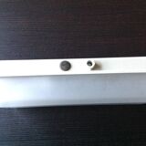 Rectangular porthole wall light in industrial/70s style frosted glass