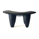 Senoufo M Black wooden stool Side table Bedside table - Côte d'Iv